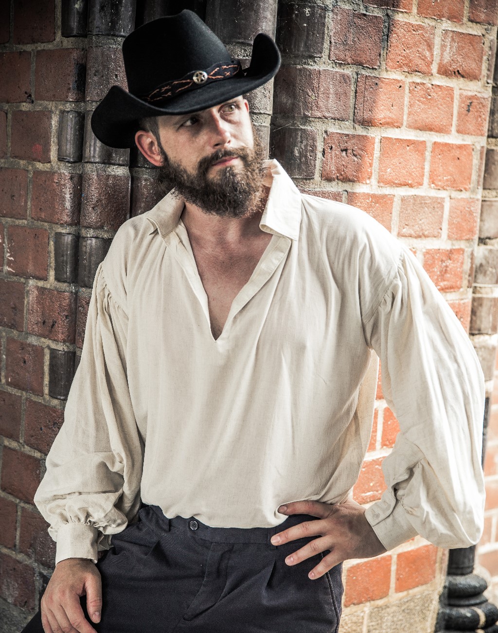 Leinen Hemd western steampunk